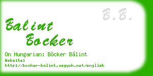 balint bocker business card